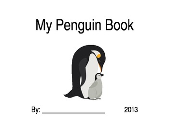 Preview of Cute Penguin Book Cover page for students
