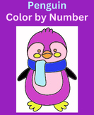 Cute Penguin Color by Number - Winter / Christmas learn Co