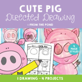 Cute Pig Directed Drawing Art Project
