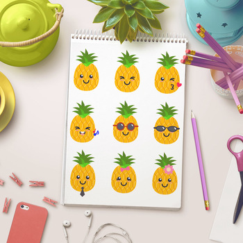 Download Cute Pineapples Clipart Pineapple Svg Pineapples With Sunglasses Fruit SVG, PNG, EPS, DXF File