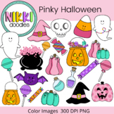 Cute Pink Halloween Holiday Clip Art Digital Images