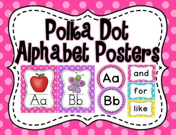 Preview of Polka Dot Alphabet Poster Set
