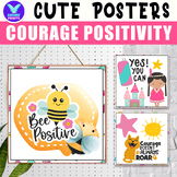 Cute Positivity Be COURAGE Fun Posters Classroom Decor Bul