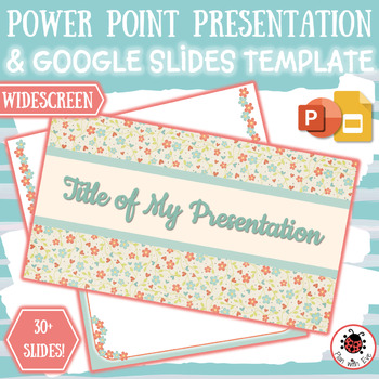 Preview of Cute PowerPoint / Google Slides  Presentation Template | Flowery Background