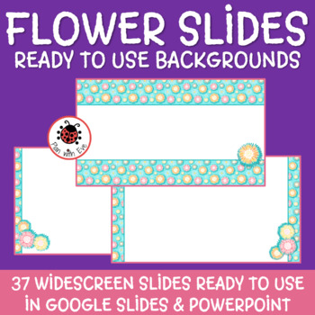 Cute Powerpoint Google Slides Presentation Template Flowery Background