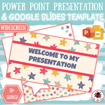 Preview of Cute PowerPoint / Google Slides Presentation Template | Stars Background