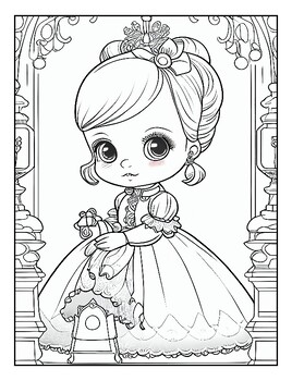 chibi princess coloring pages