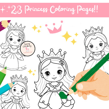 Preview of Cute Princess coloring page