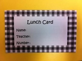 Cute! Printable Lunch Cards - Black Gingham