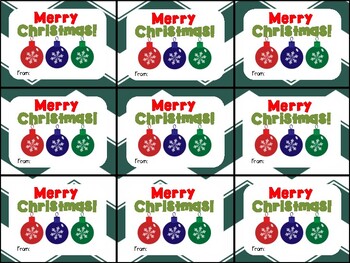 Cute Printable Merry Christmas Gift Tag for Teachers, Students, and ...