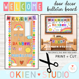 Cute Rainbow Classroom Decor, Rainbow bulletin broad, Rain