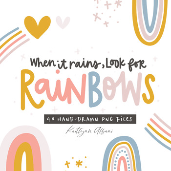 Preview of Cute Rainbow Clip Art Images