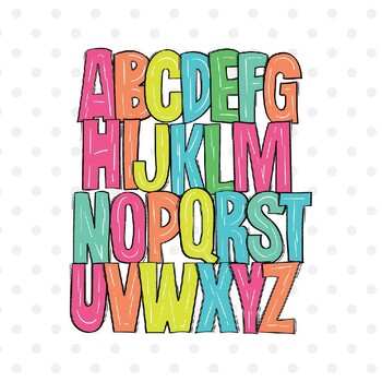 Preview of Cute Rainbow alphabet bulletin board letters font for teachers cute clipart