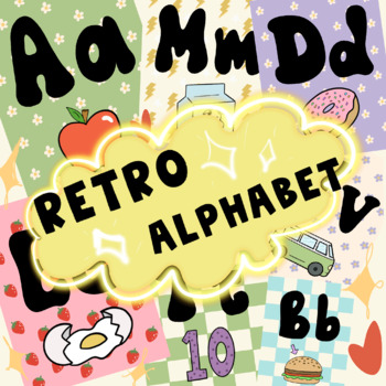 Preview of Cute Retro Inspired Alphabet Wall