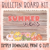 Cute Retro Summer Bulletin Board Kit: Summer Vibes