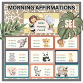 Cute Safari Daily Morning Mantra Affirmation SEL Presentation