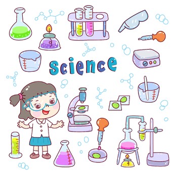 Preview of Cute Science Clip Art.