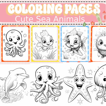 Fish Coloring Book : Coloring Pages with Sea Animals