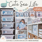 Cute Sea Life Classroom Decor Bundle | Under the Sea Theme