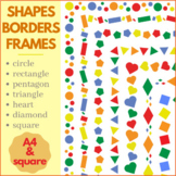 Cute Shapes Borders, Frames For Commercial Use, A4&Square