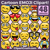 Cute Smiley Emoji Clipart Faces Vol.1 Fun Emojis Emotions 