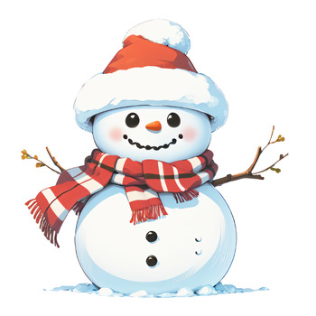 Cute Snowman Sticker Clipart Winter Themed Sticker Transparent PNG