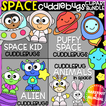 Preview of Cute Space Clipart Bundle - Cuddlebugs Collection