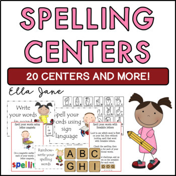 Preview of Cute Spelling Centers