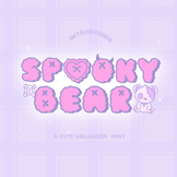Cute Spooky Bear Fluffy Font