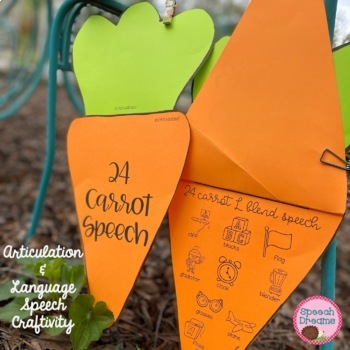 Preview of Easter Speech Therapy Craft Carrot: Spring Language Expansion