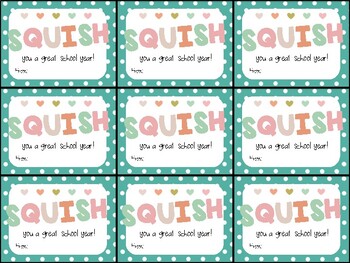 Cute "Squishy" of Year Gift Tag by Highs and Lows of a Teacher