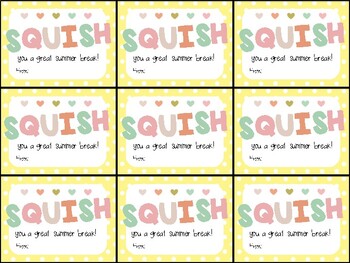 "Squishy" End of Year Gift Tag Highs and Lows of a Teacher