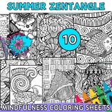Cute Summer Zentangle Coloring Pages,End Of Year Activity