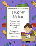 Cute Teacher Notes for Students