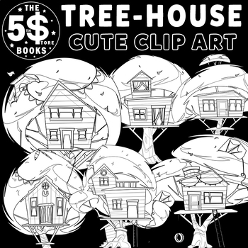 shops clipart black and white tree
