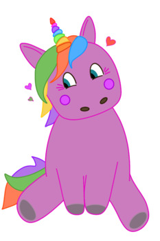 Preview of Cute Unicorn Clipart PNG with Transparent Background Rainbow Heart Anime
