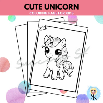 Cute Unicorn Coloring Pages Printable 3 - Coloring Book For Kids 20 Pages