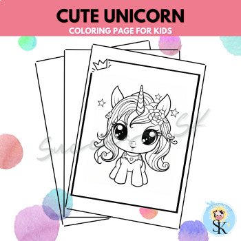 Children Cute Unicorns: Coloring Books kids (Paperback)