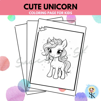 Cute Unicorn Coloring Pages Printable 1 - Coloring Book For Kids 20 Pages
