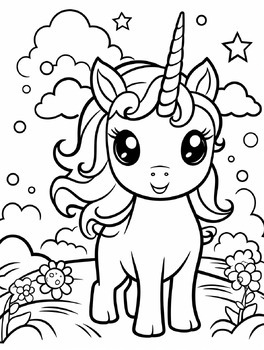 Cute Unicorn Coloring Pages | Printable Unicorn Coloring Pages by Study ...