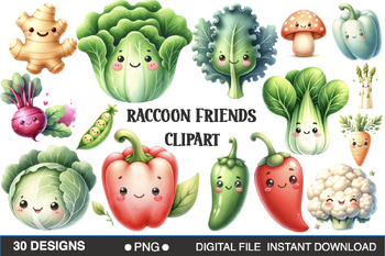 Preview of Cute Vegetable Clipart