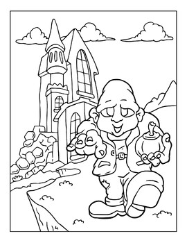 Preview of Cute Villain Halloween Coloring Pages