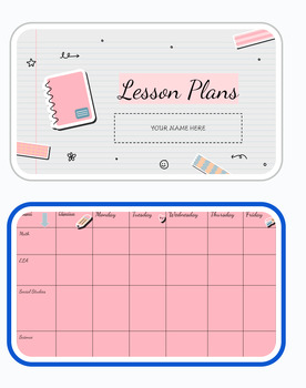 Preview of Cute Weekly Lesson Planning Template Google Slides *EDITABLE*