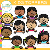Cute Whimsy Kids Toppers Clip Art