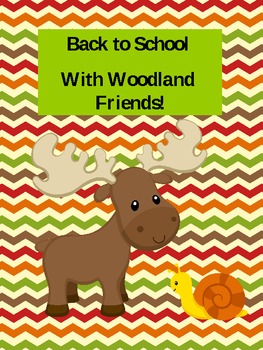 Preview of Cute Woodland Friends Name Tags and Binder Cover Freebie!