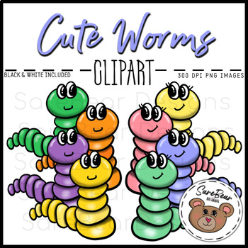 cute worm clipart