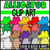 Cute and Colorful Rainbow Alligator Clipart