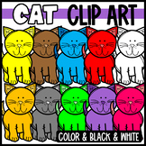 Cute and Colorful Rainbow Cat Clip Art