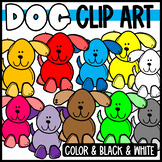 Cute and Colorful Rainbow Dog Clip Art