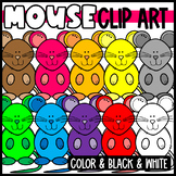 Cute and Colorful Rainbow Mouse Clip Art